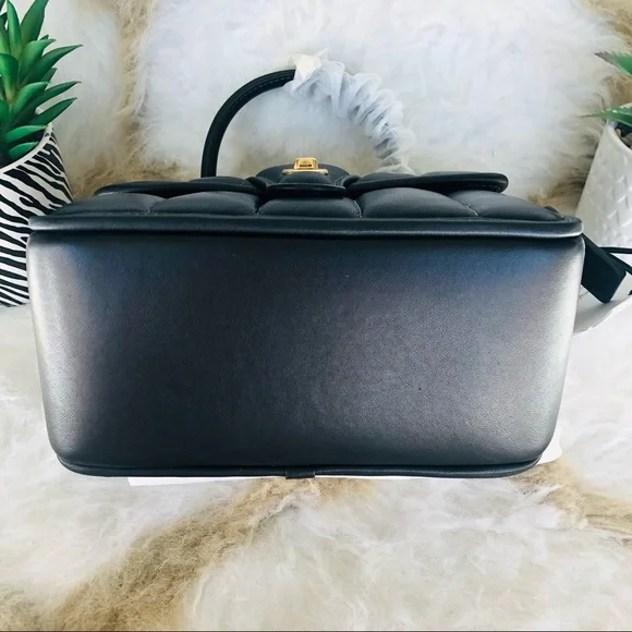 Authentic Brand New Coach Willis Top Handle 18 C3844 With Quilting in Black - Picture 13 of 16